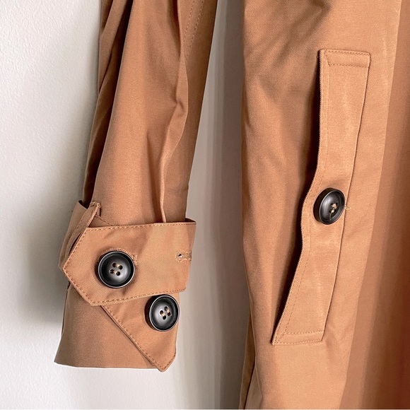 Tan Long Open Trench Coat - Picture 2 of 9